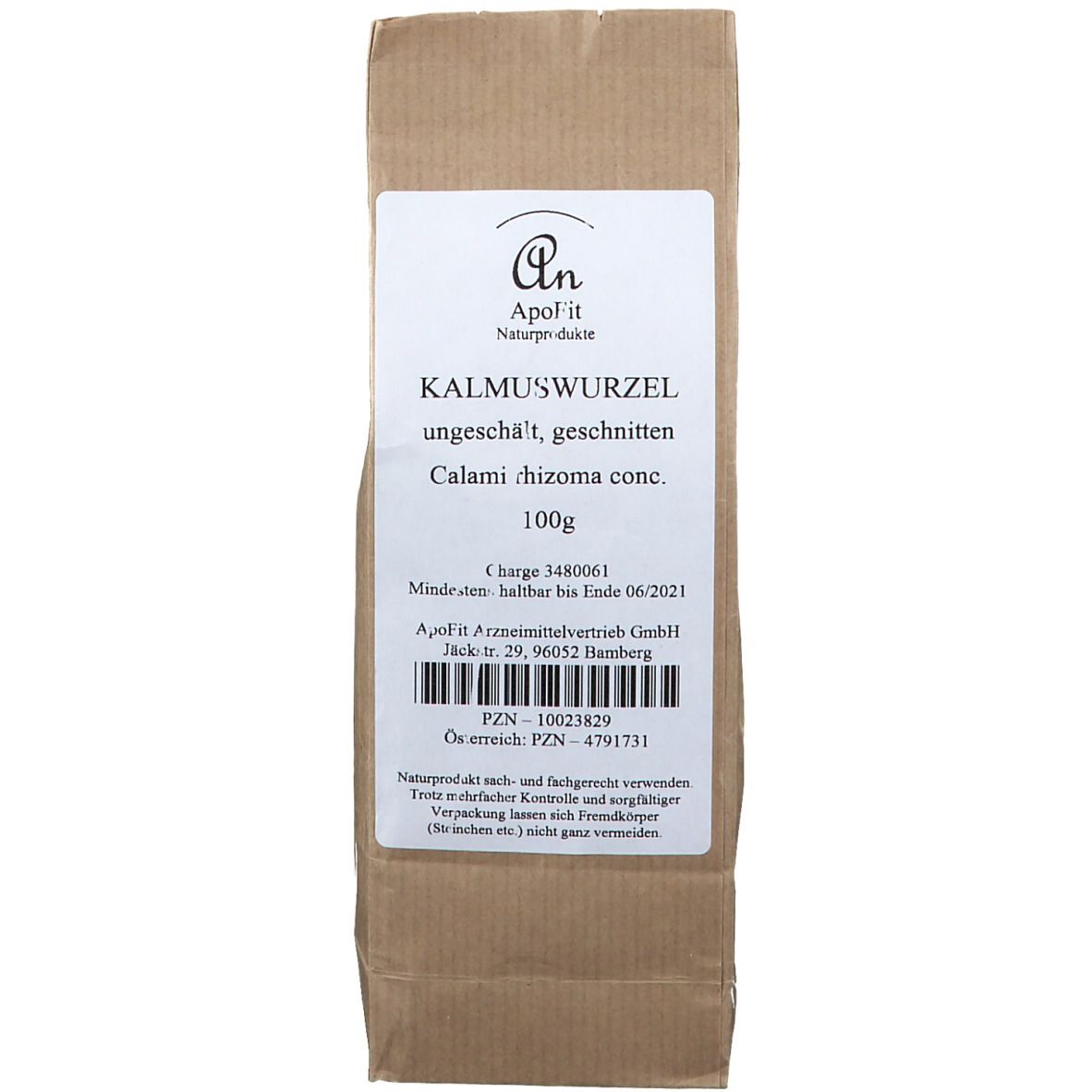 Kalmuswurzel ungeschält und geschnitten