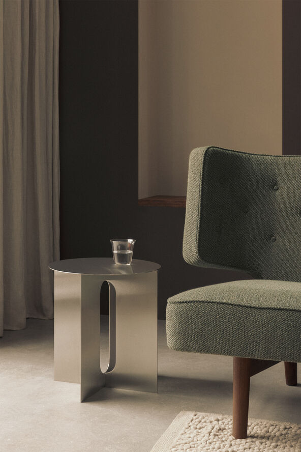 Audo Copenhagen Androgyne Side Table, Base, Brushed Steel
