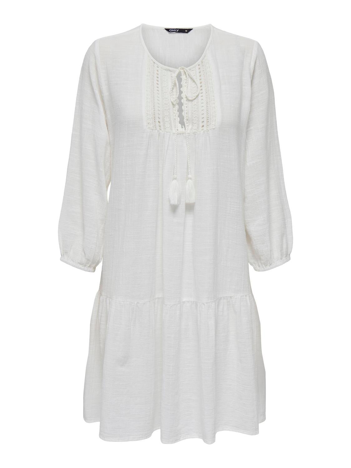 ONLVINNIE Kurzes Kleid Cloud Dancer