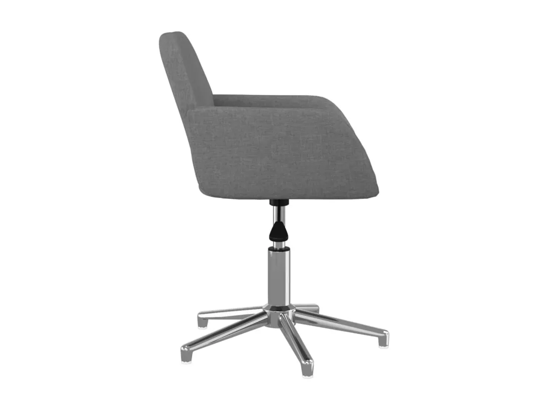 Chaise pivotante de bureau Gris clair Tissu