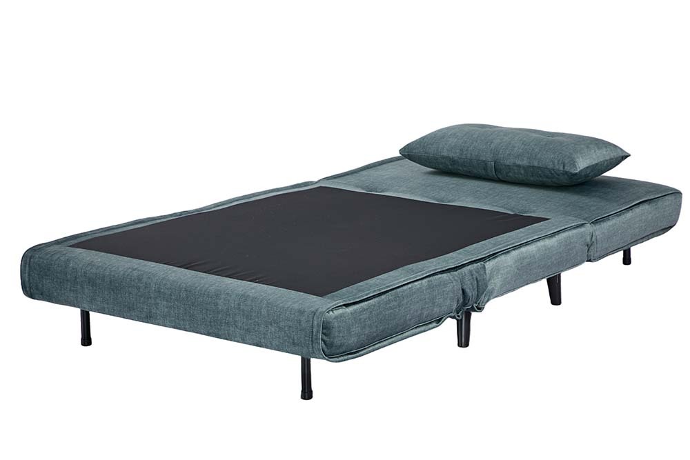 Retro Schlafsessel SMART MULTIFUNCTION 100cm petrol Vogue Velours Samt Bettfunktion