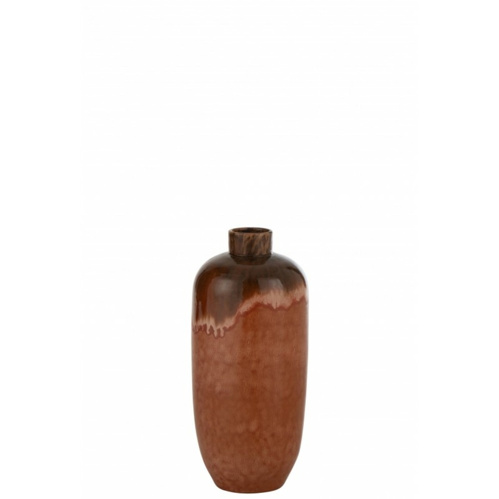 Vase en céramique rouge 23x23x50cm