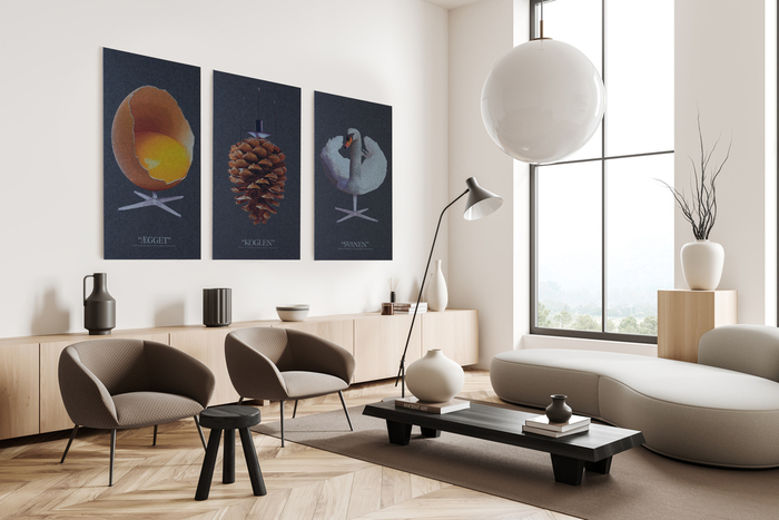 Akustikbillede Art-Acoustic koglen 60 x 120 cm - mørk grå