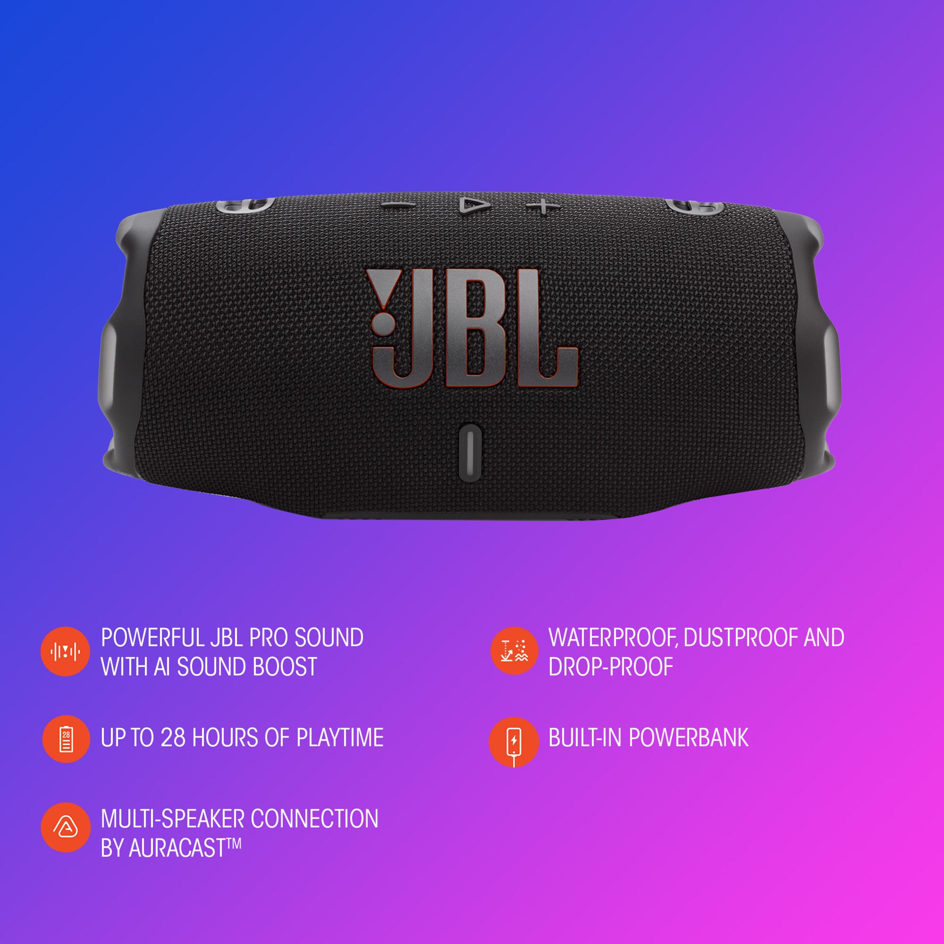 JBL Charge 6 Portabel høyttaler Svart
