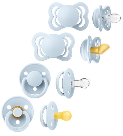 BIBS Schnuller - Try-it-Kollektion - 4er-Pack - Gr. 1 - Baby Blu
