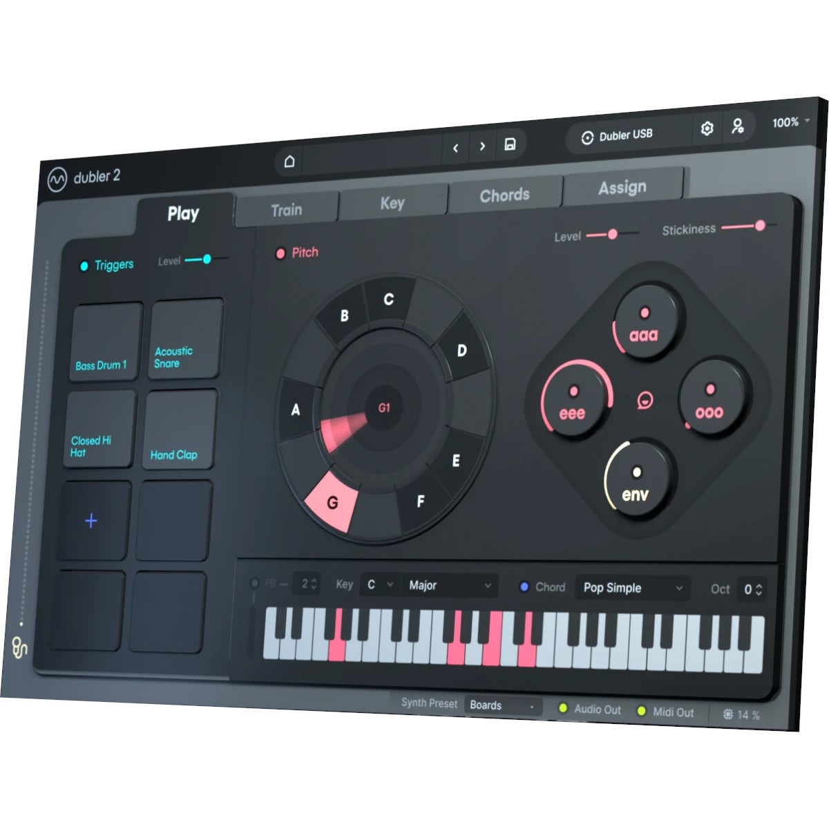 Vochlea Dubler Studio Kit 2 zang/beatbox naar MIDI converter