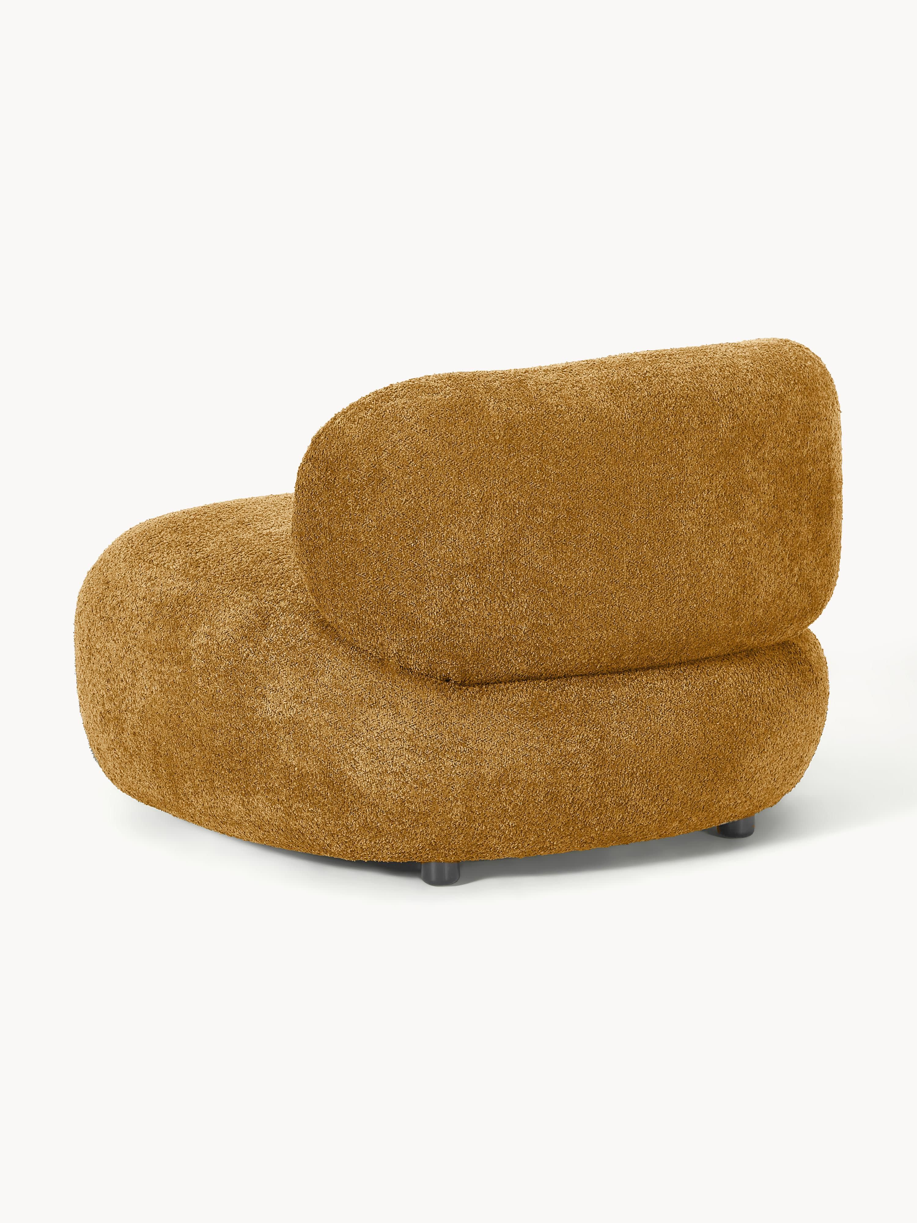 Loungefauteuil Alba uit teddy-bouclé
