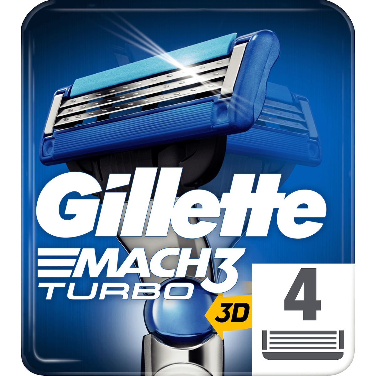 Gillette Mach3 Turbo Barberblad 4-pack