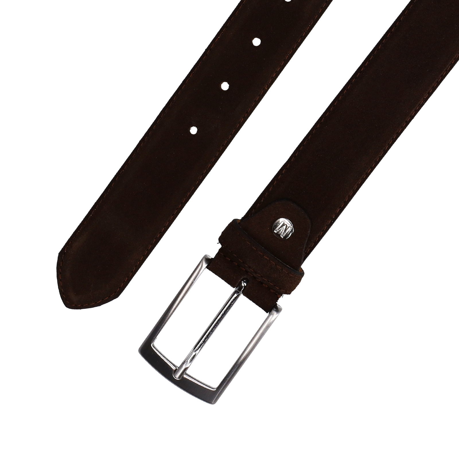 Donkerbruine suède riem