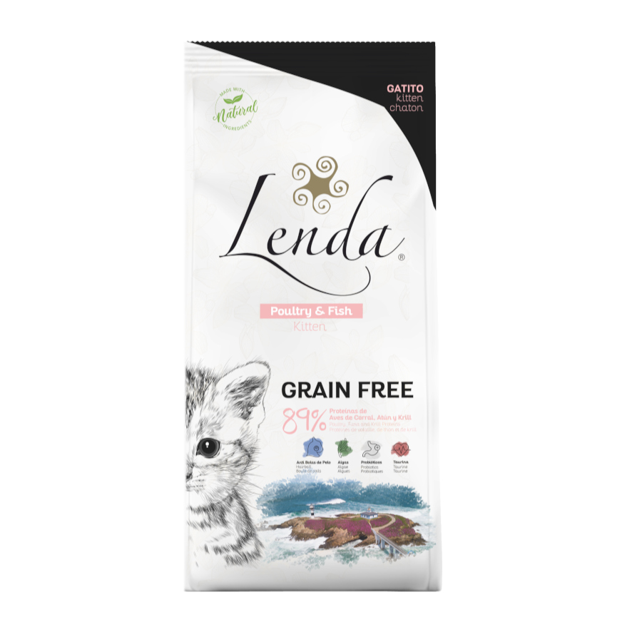 Ração para gatinhos Lenda com sabor de aves e peixes