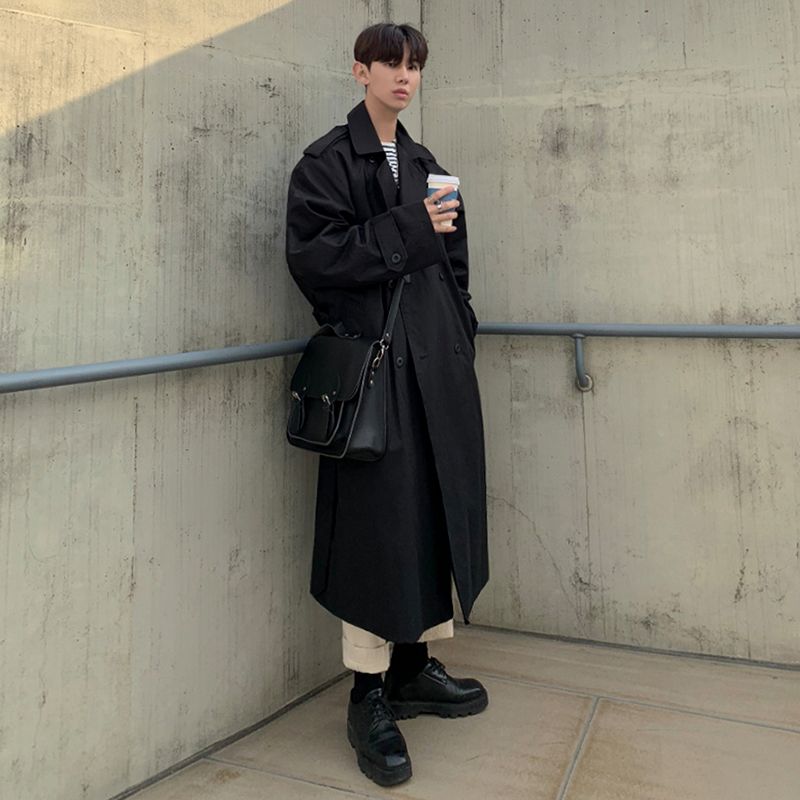 DragonRoad - Trenchcoat met dubbele rij knopen