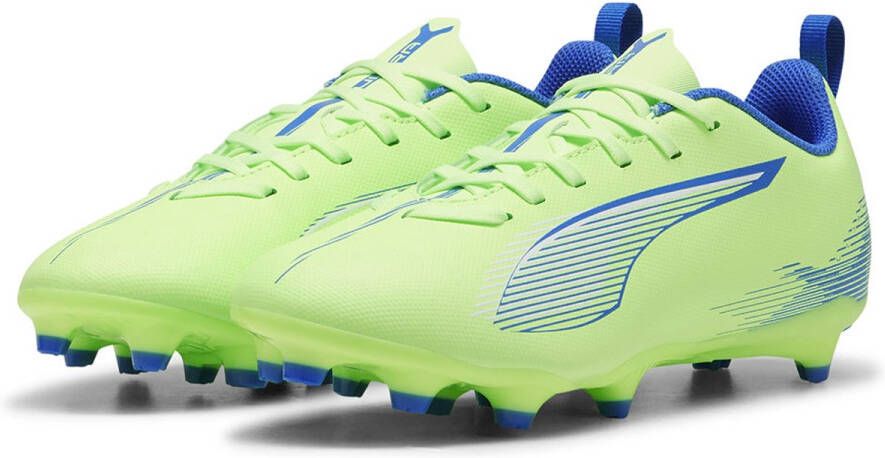 PUMA Ultra 5 Play Gras Kunstgras Voetbalschoenen (MG) Kids Groen Blauw Zwart Wit