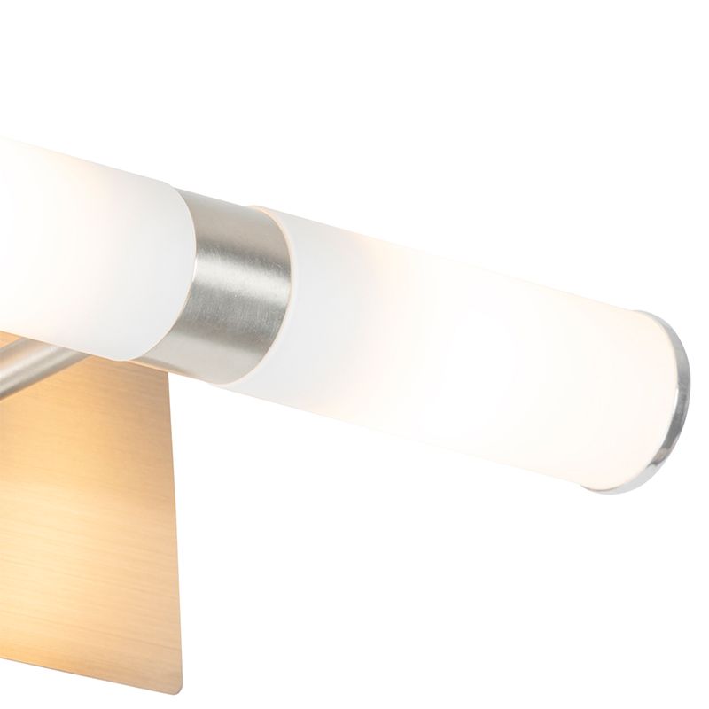 Moderne badkamer wandlamp staal IP44 2-lichts - Bath
