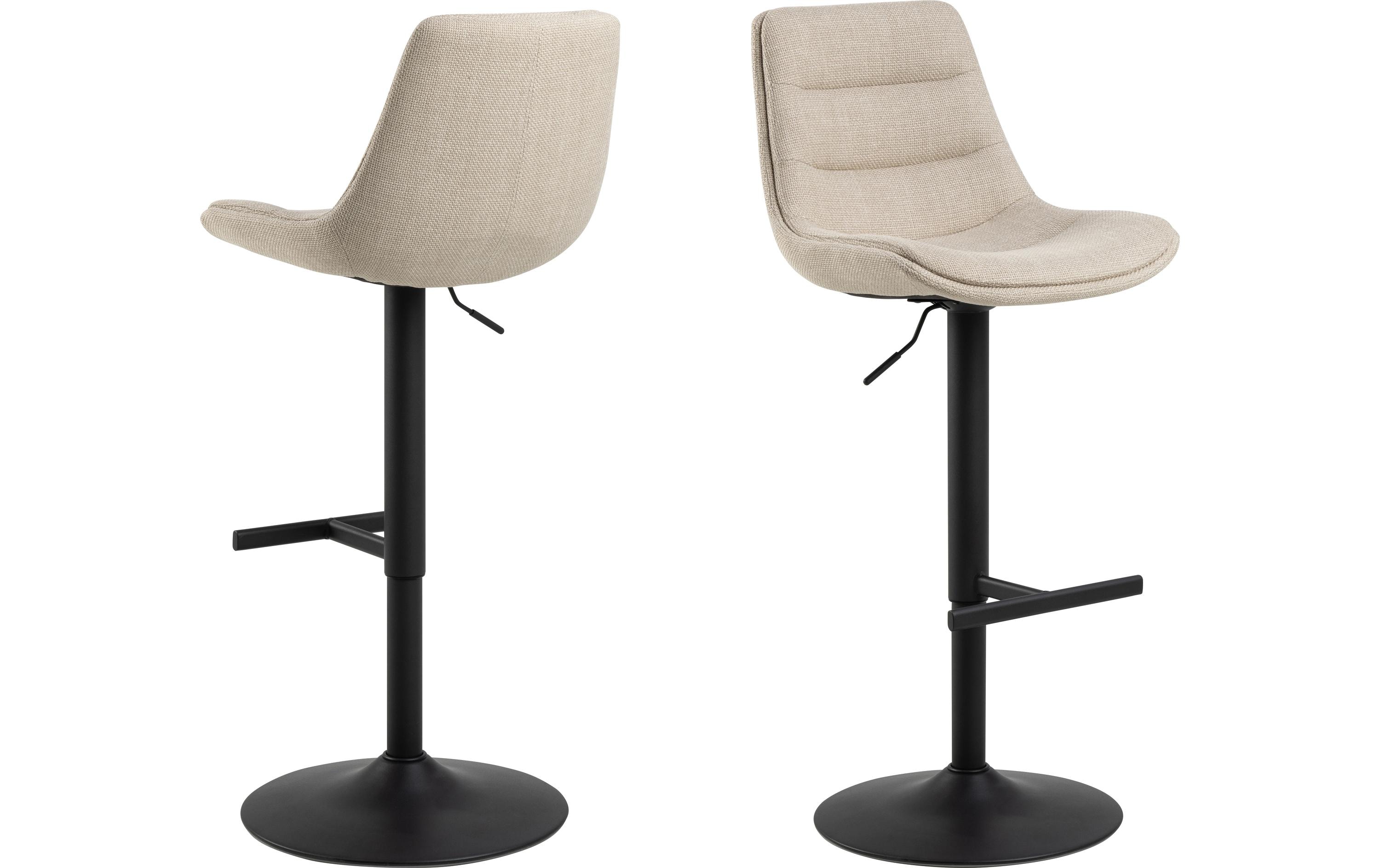 Barhocker Adisa 2 Stück, 47 x 95 cm, Beige<br>Höhenverstellbare Barstühle für entspannte Momente zu Hause