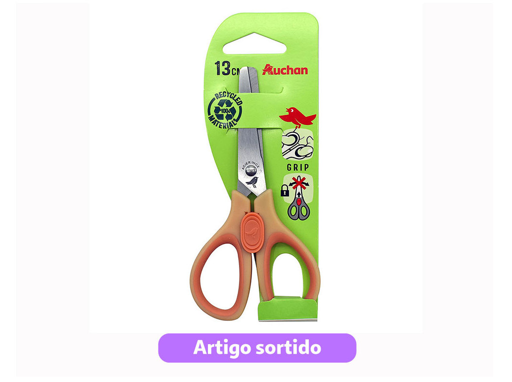 TESOURA AUCHAN 13CM CORES SORTIDAS