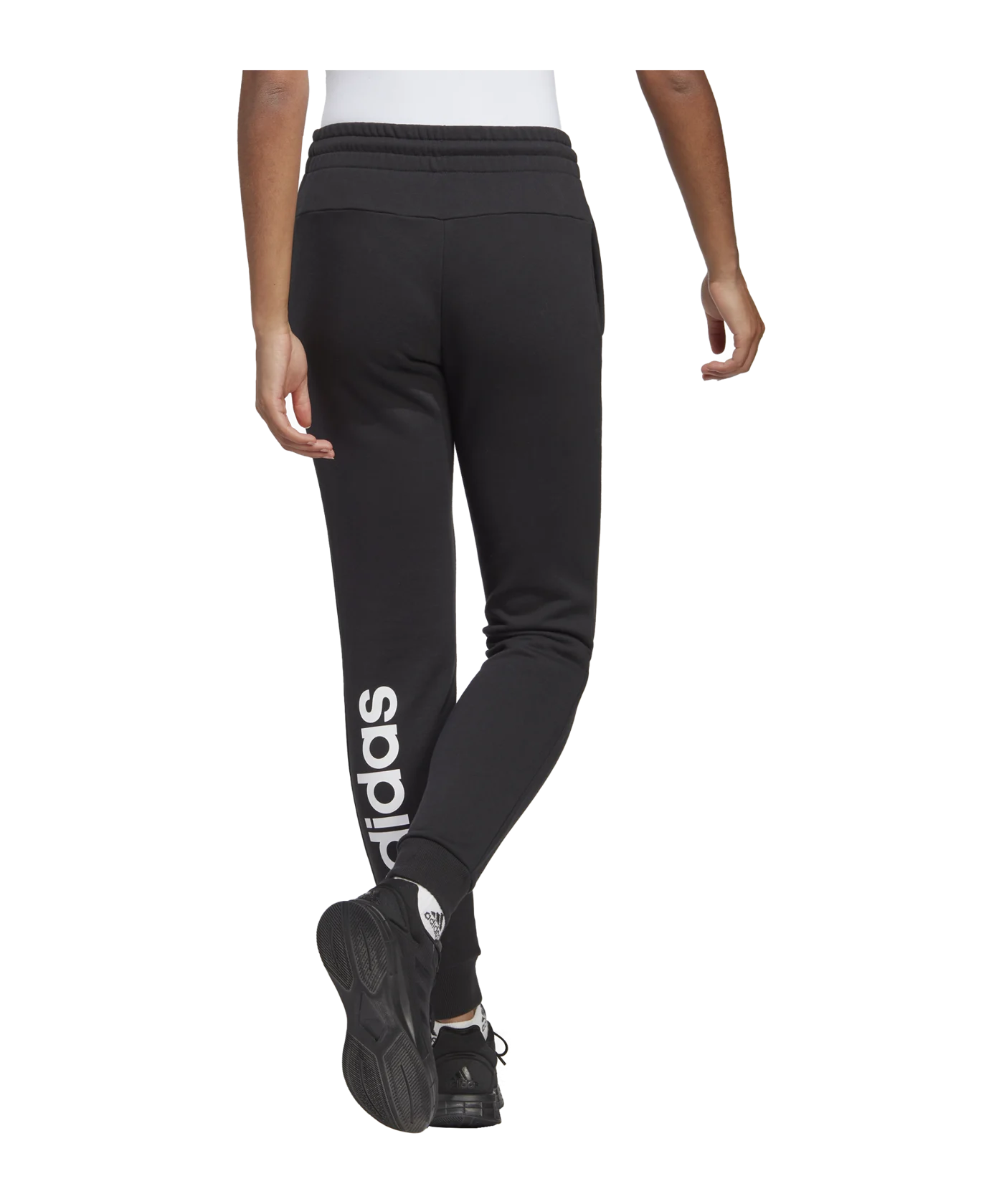 adidas Essentials Linear French Terry Cuffed Pants Black