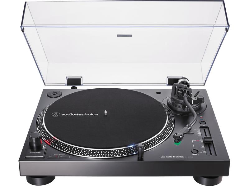Audio-Technica Plattenspieler AT-LP120XBTUSB Schwarz Manueller Hi-Fi Plattenspieler mit Direktantrieb, USB und Bluetooth-Konnektivität
