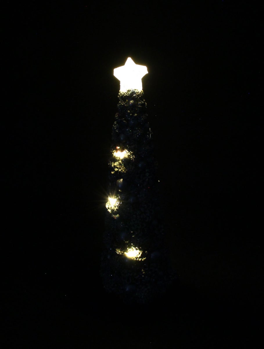 FRANK FLECHTWAREN | LED Kerstboom Petit Sapin, 9,5 x 9,5 x 30,5 cm, POLYRESIN, PLASTIC