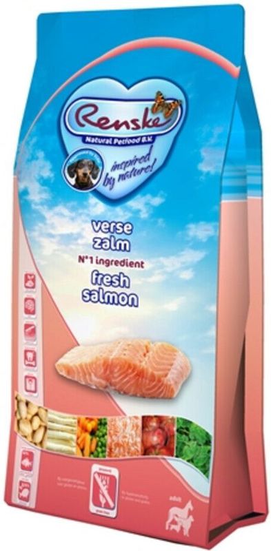 Renske - Zalm Pakket - Hondenvoer - Graanvrij - 12 kg en 5x395 gram
