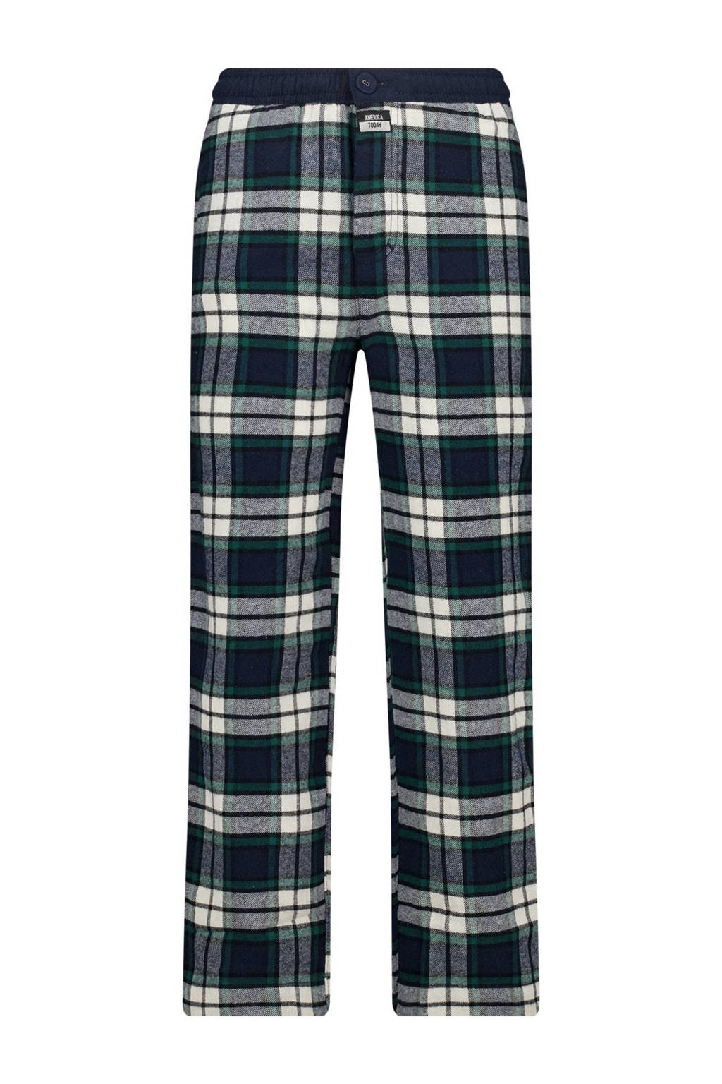 America Today pyjamabroek Nathan JR donkergroen/blauw