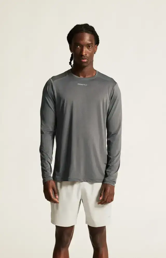 Craft ADV Essence 2 Hardloopshirt Lange Mouwen Grijs Heren