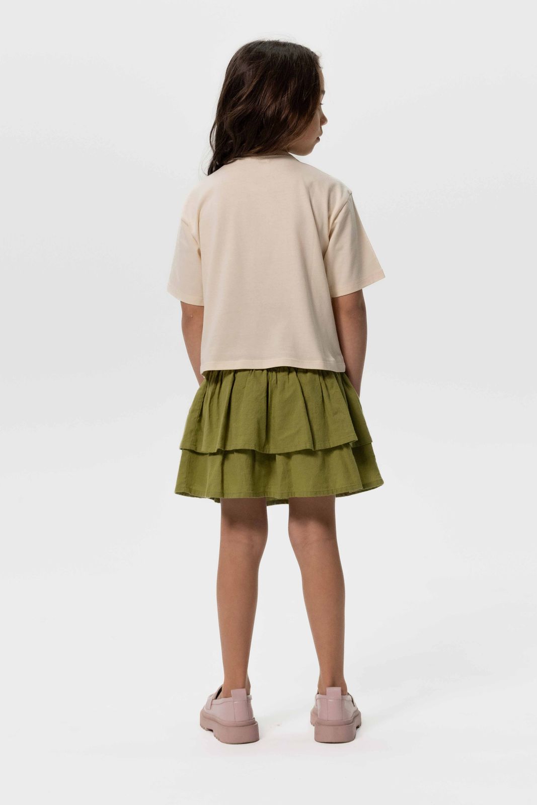 Groene ruffle rok