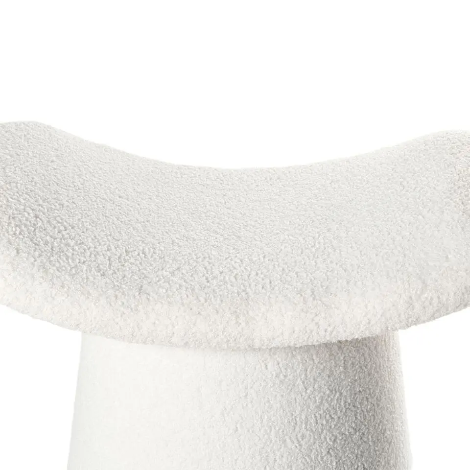 RIDDLE - Poef - Gebroken wit - Bouclé