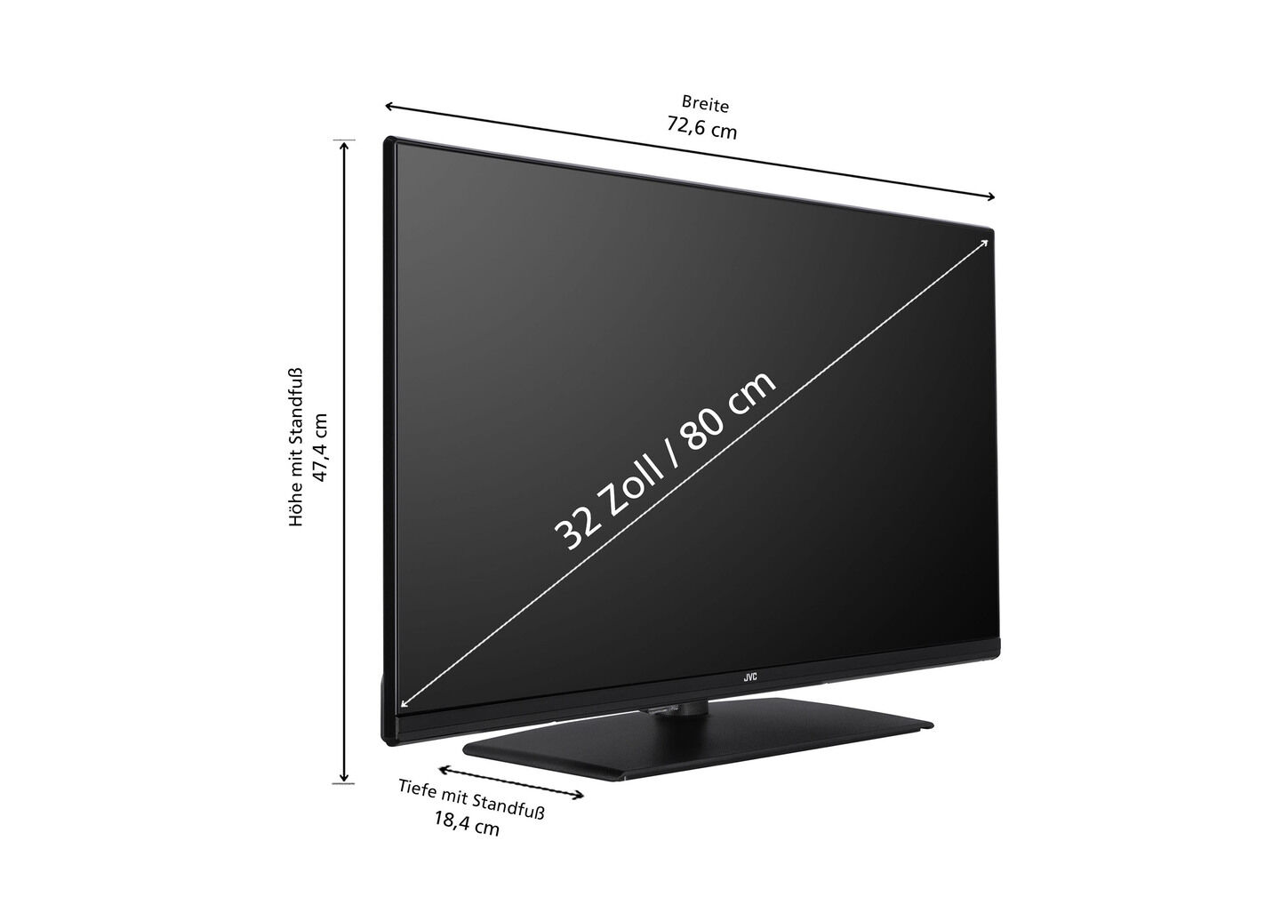 JVC LED-Fernseher mit 3-fach HD-Receiver
