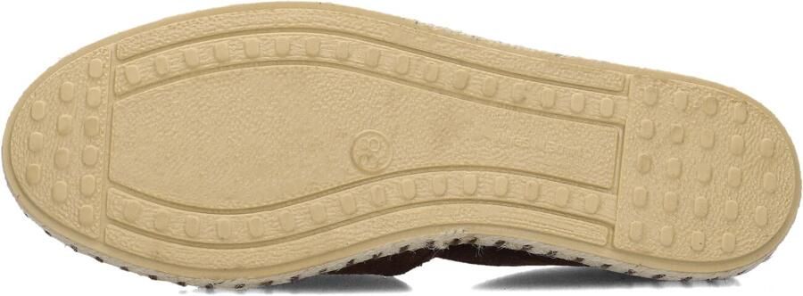 Verbenas Carmen suède espadrilles donkerbruin