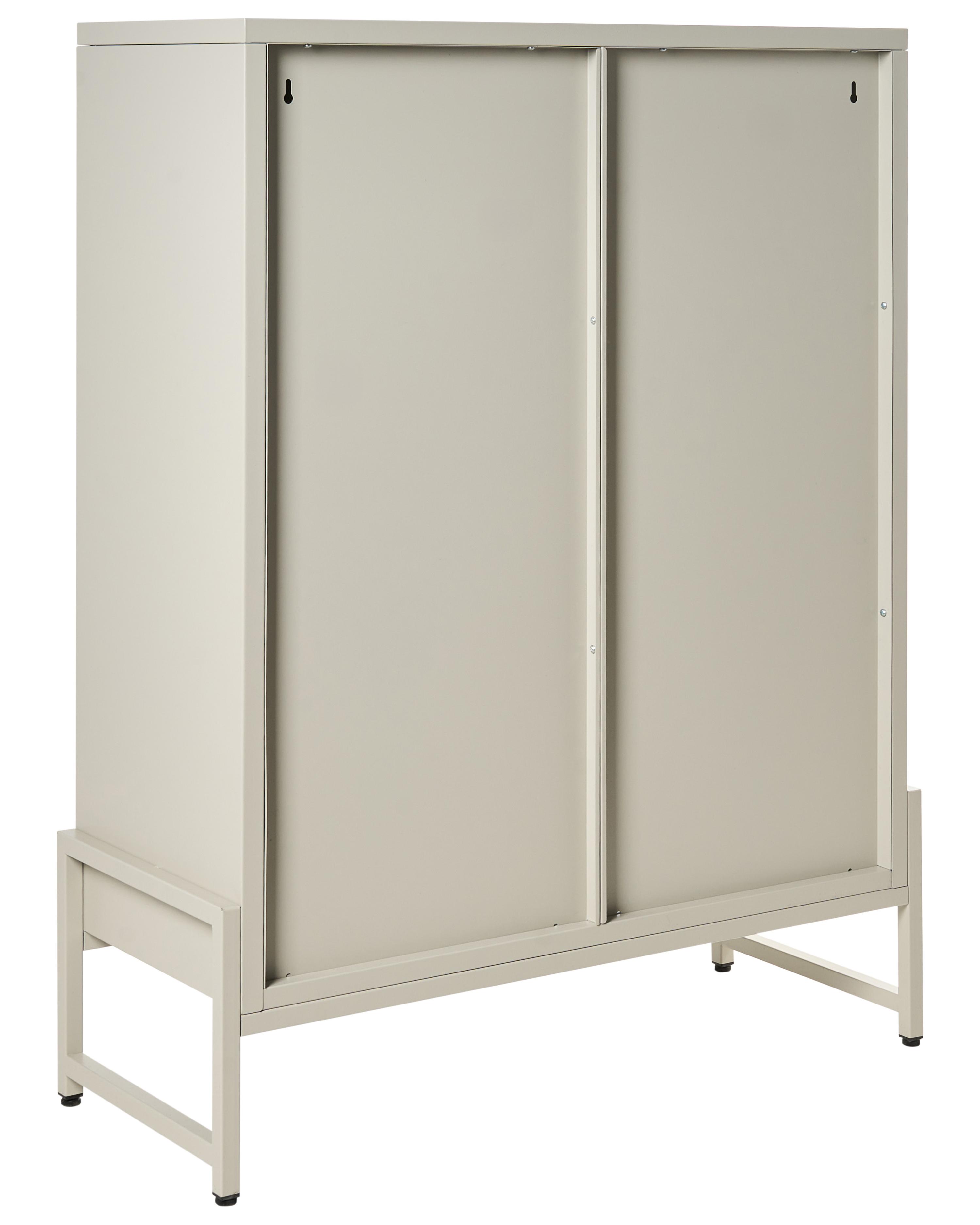 Dressoir met 2 deuren SOLETTA Metaal Beige
