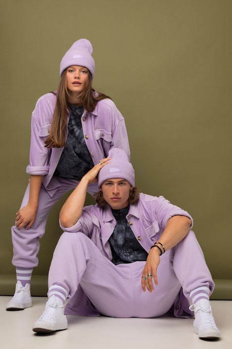 Hemdjacke, oversized, Samtcord, Langarm, Unisex