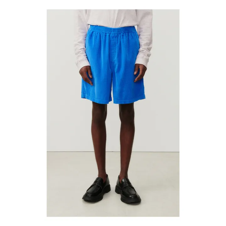 American Vintage Short Padow Velours | Bleu