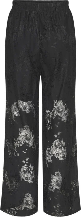 Pieces PCNORINNE HW STRAIGHT PANTS Sort