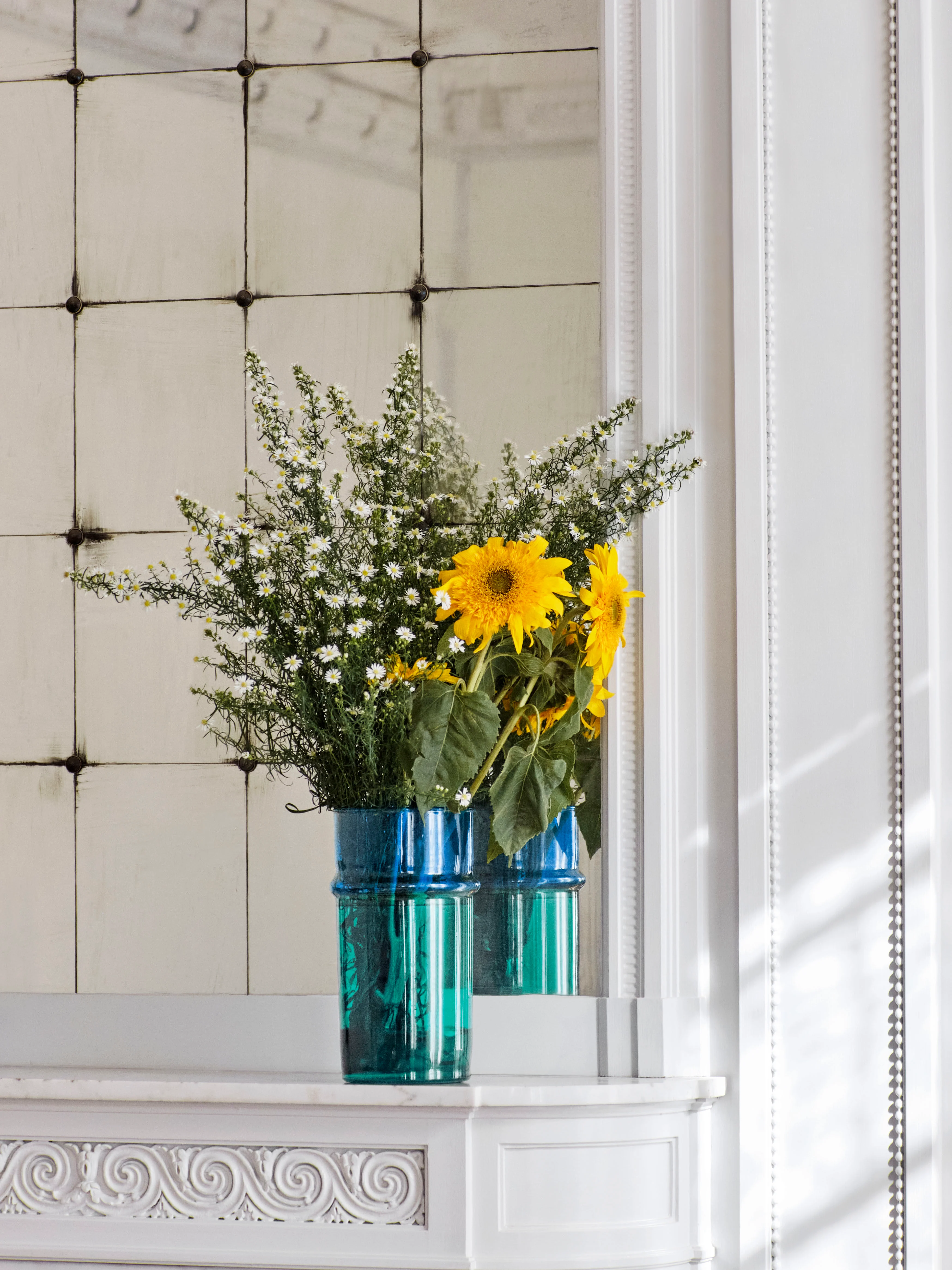 MOROCCAN LARGE - Vase verre | Bleu