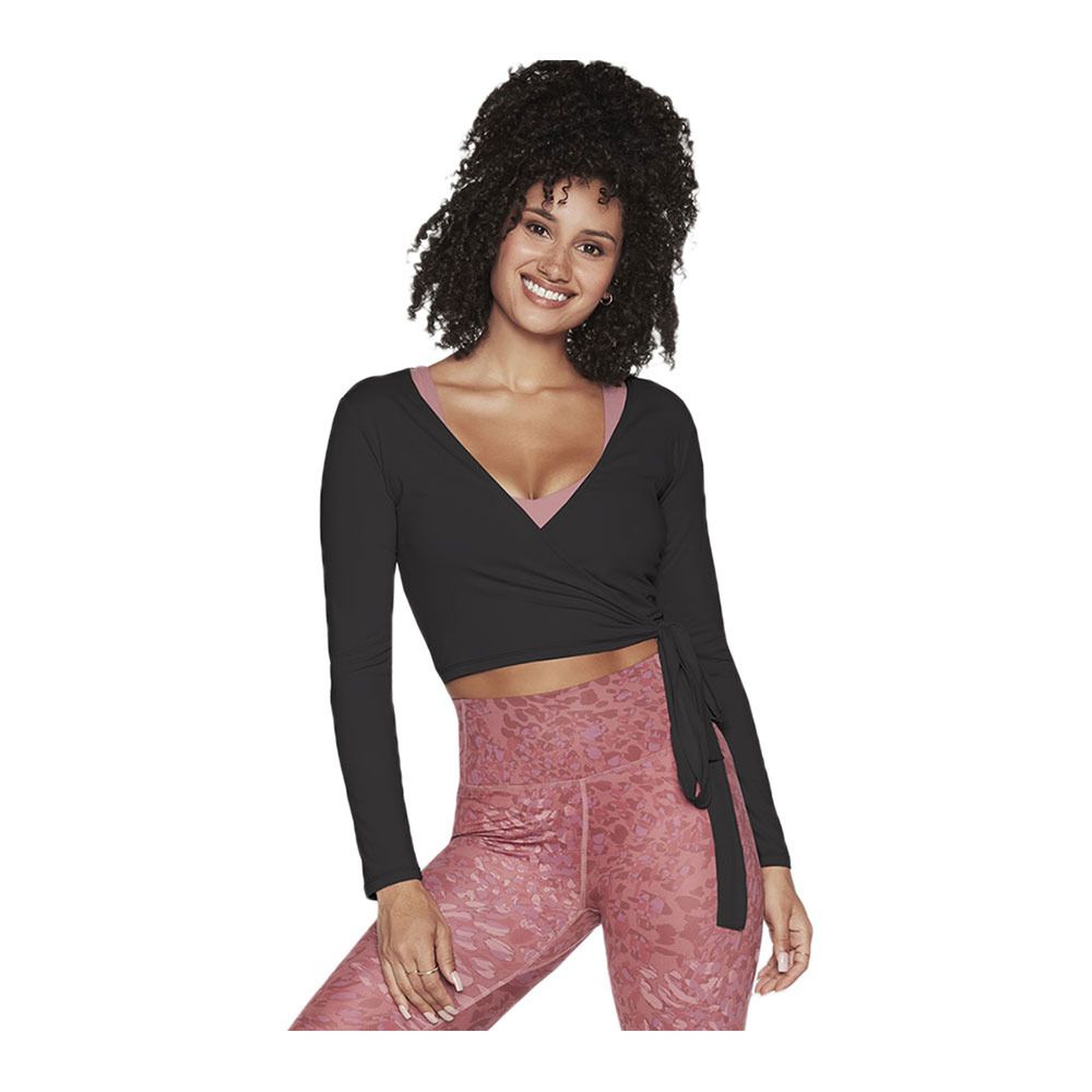 Skechers GODRI SERENE WRAP - Maillot Femme noir