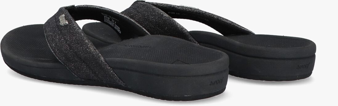REEF zwarte reef teenslippers ortho spring