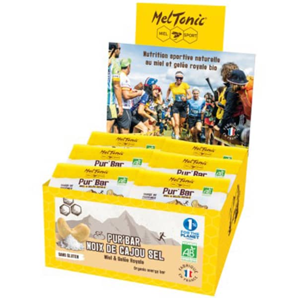 Barres énergétiques MELTONIC PUR BAR BIO CAJOU ET SEL X12