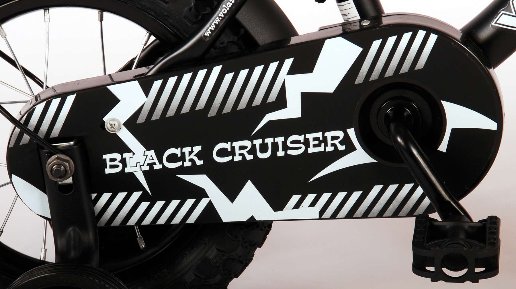 TPFSports Black Cruiser Kinderfahrrad - Jungen - 12 Zoll - Rücktritt + Handbremse - Schwarz