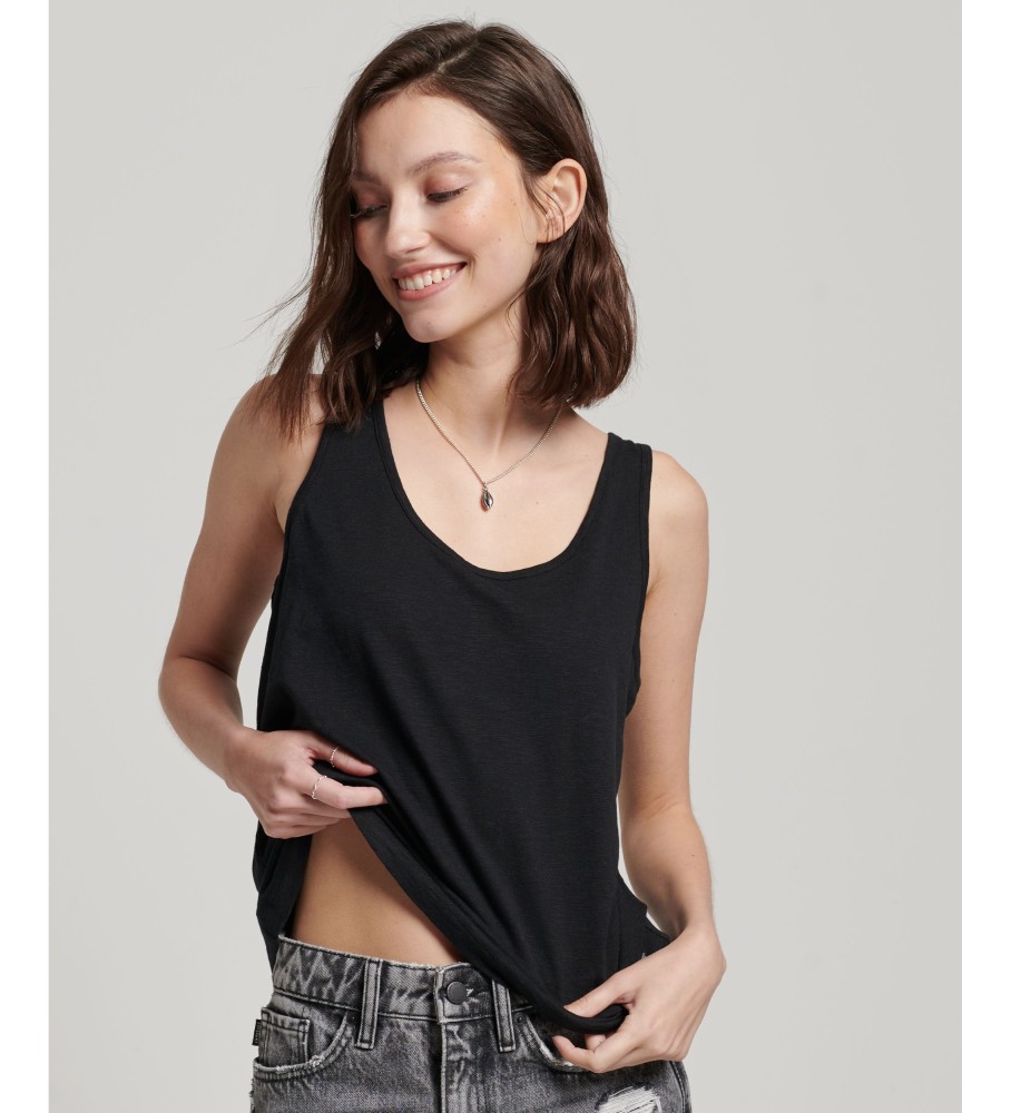 Camiseta de malha Superdry Studios preta
