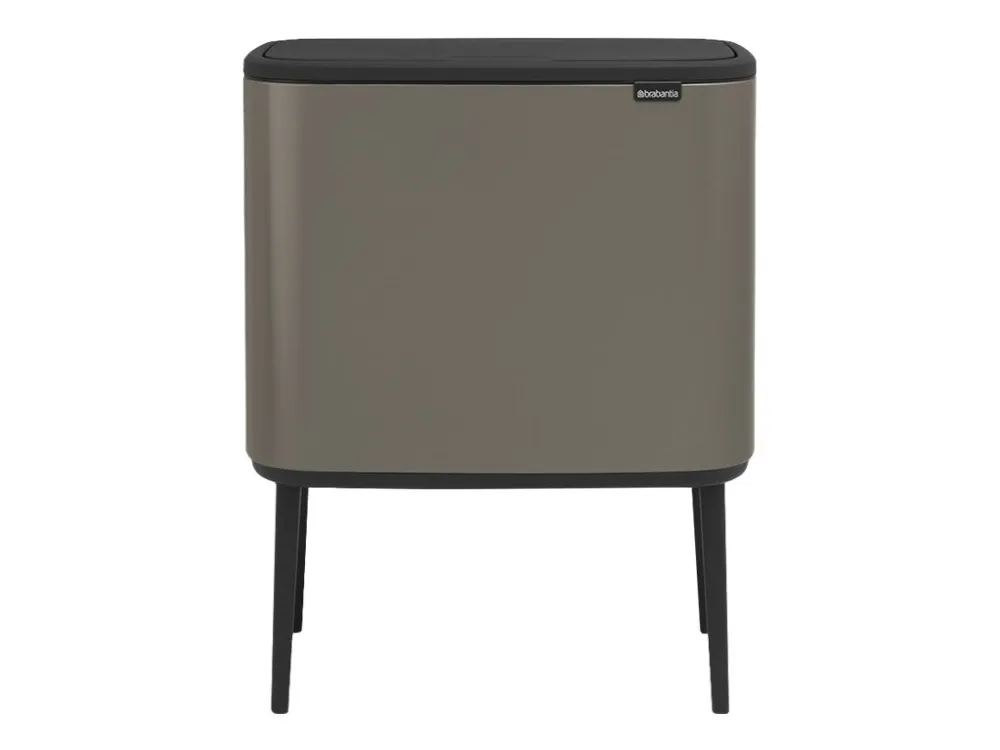 Brabantia Bo Touch Bin - Skraldespand - fliplåg - 33 L - affaldsseparation - platinum