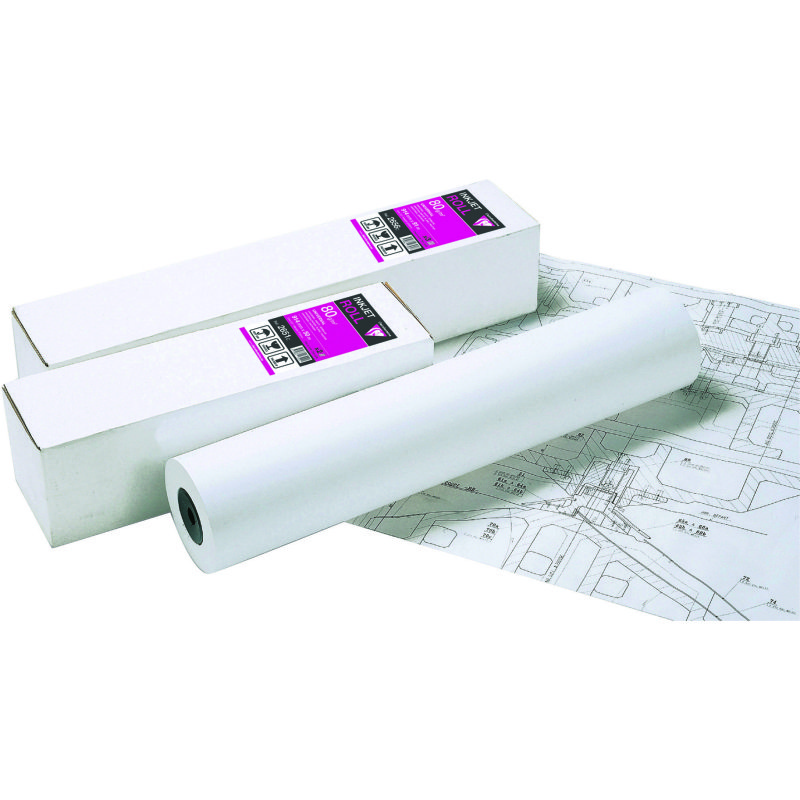 Rouleau papier traceur universel Clairefontaine - 0,914 x 50 m - 80 g