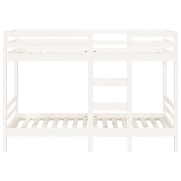 vidaXL Køyeseng hvit 90x200 cm heltre furu