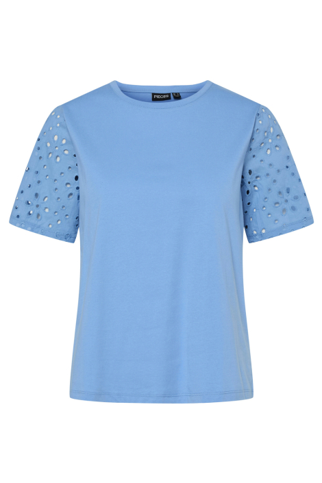 Pieces blauwe dames t-shirt