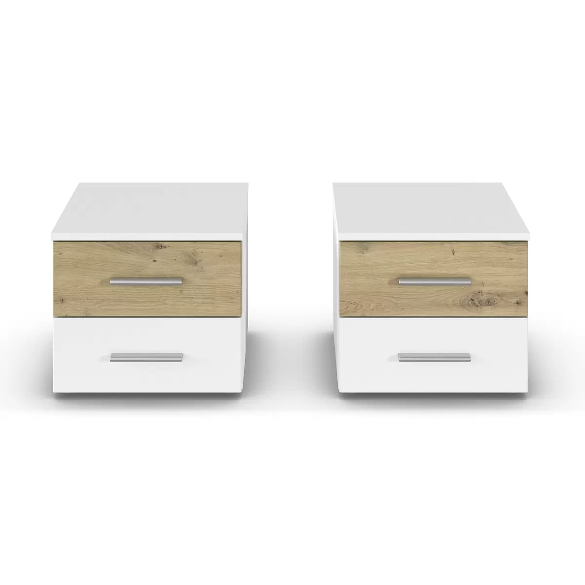 Nachttisch-Paar Foster       Best Price Artisan Eiche,weiss
