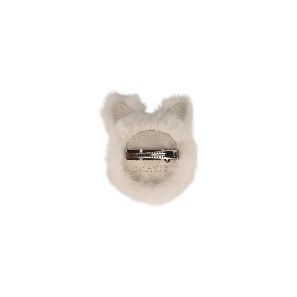Ploto Hairclip | Snow Rabbit | Off White Soft Faux Fur
