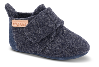 Bisgaard Baby Wool Hjemmesko Blå 11200999
