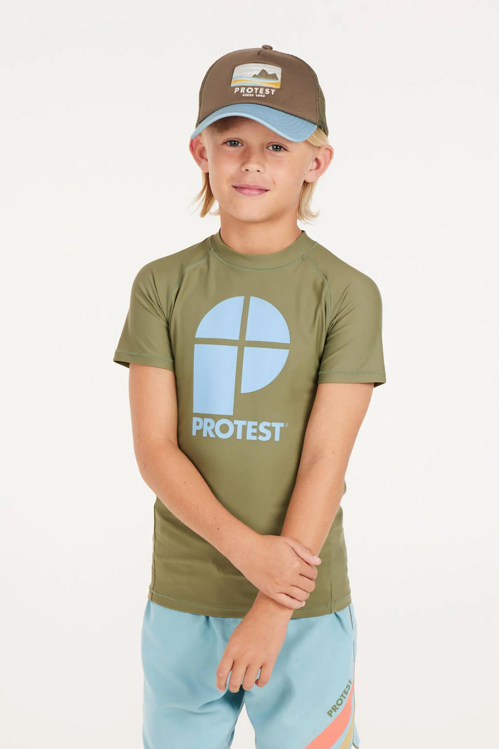 UV T-shirt PRTBERENT JR olijfgroen