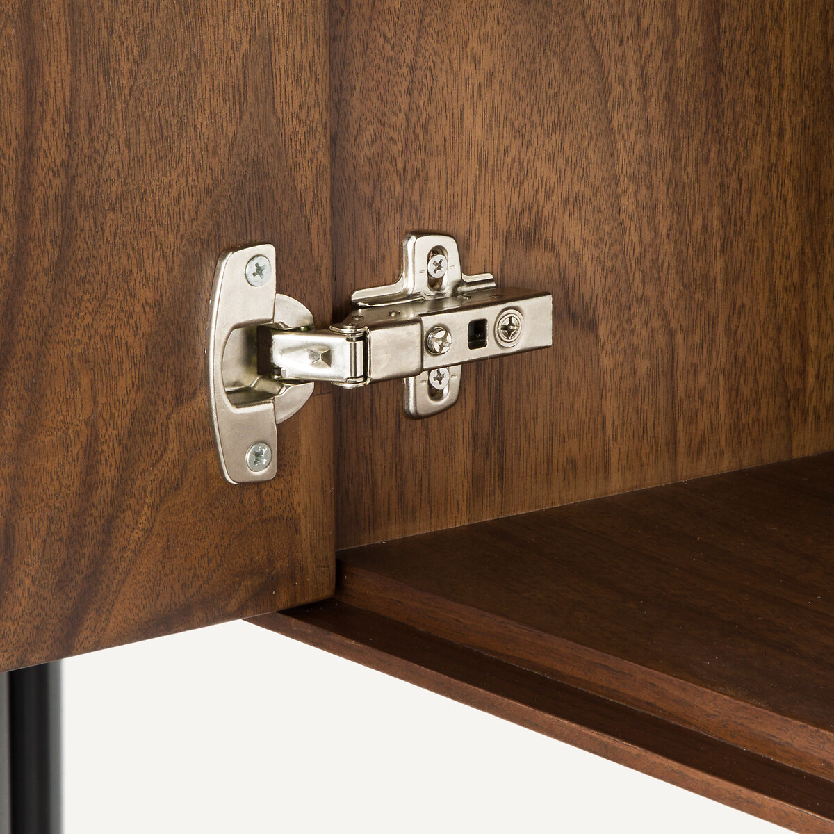 AM.PM<br>Mesa de cabeceira com 2 portas, nogueira e tecido, Aldon