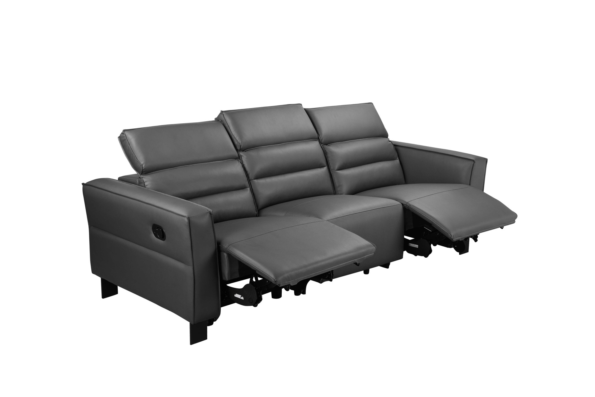 Home affaire 3-Sitzer »Carpari, 224cm, manuelle od. elektrische Relaxfunktion in 2 Sitzen« mit USB-A/C, Kopfteilverstellung, Echtleder, Kunstleder, Webstoff