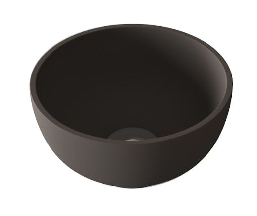 Sjithouse Furniture Ice ronde waskom 20cm solid surface mat antraciet